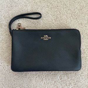 Coach black wristlet